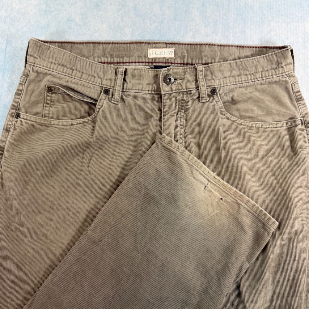 J. Crew Vintage Cord Pants Mens 33x32 Khaki Good Straight Leg Corduroy
